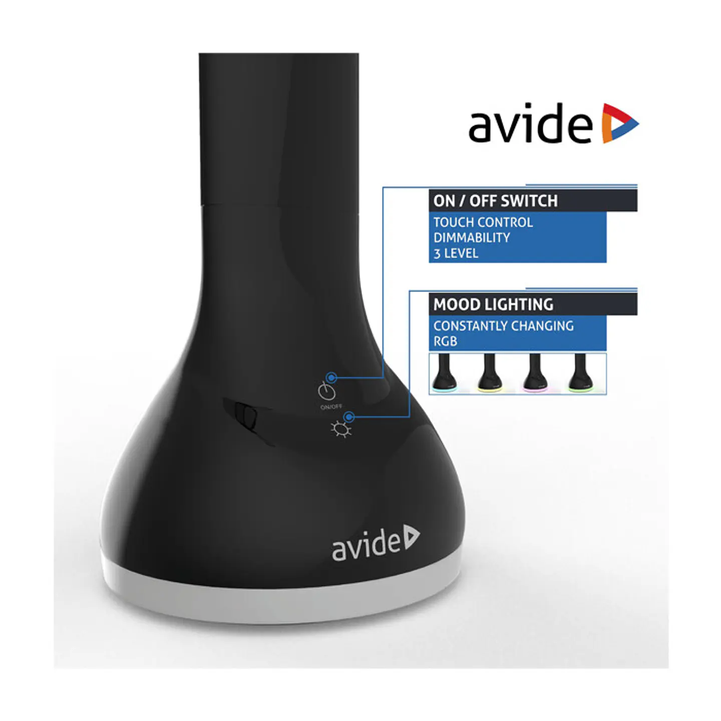Candeeiro de Mesa Avide LED 4W 4000K Preto 3