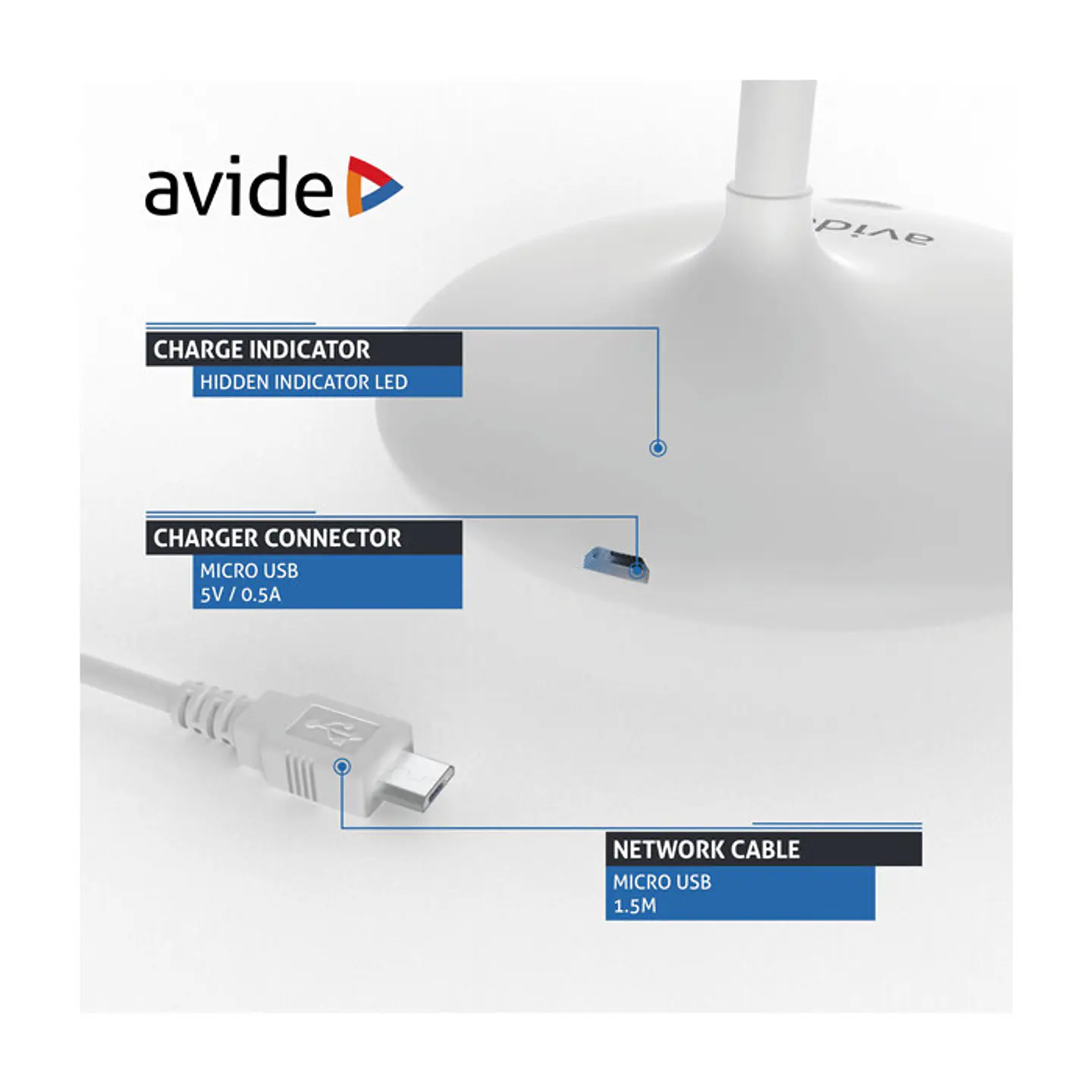 Candeeiro de Mesa Avide LED 4W 4000K Minimal 4