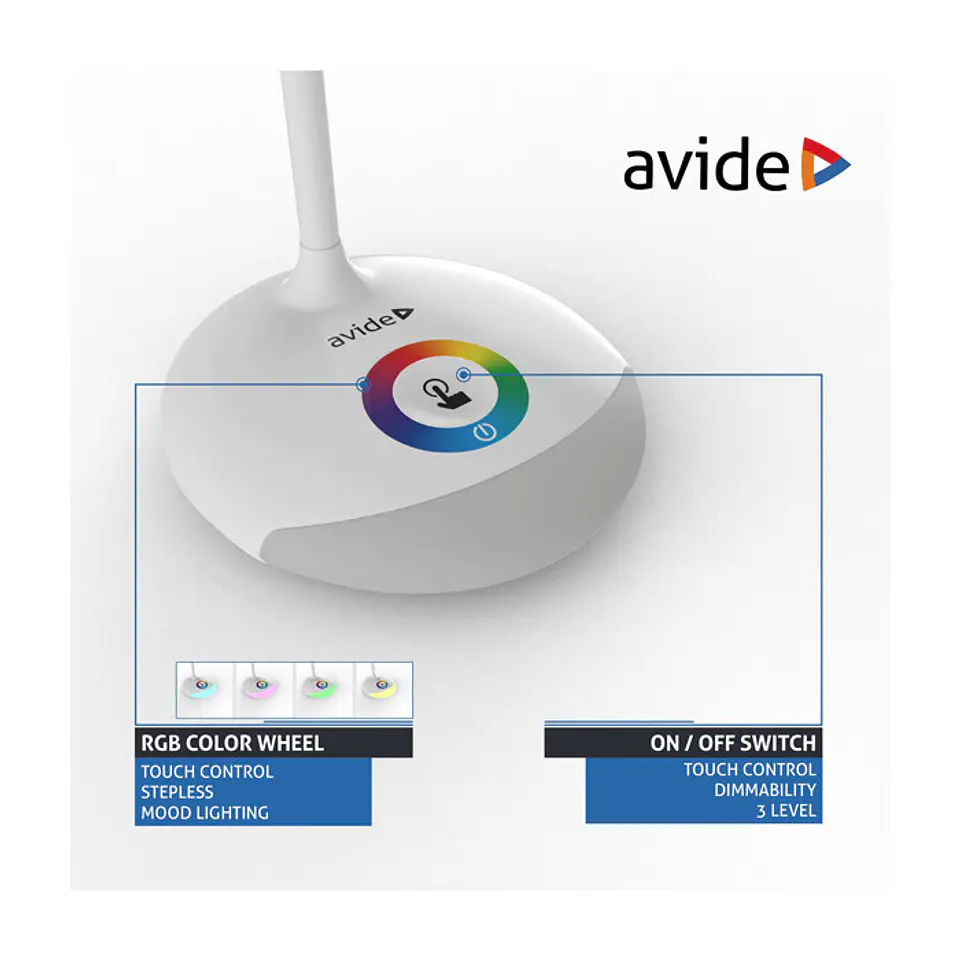 Candeeiro de Mesa Avide LED 4W 4000K RGB 3