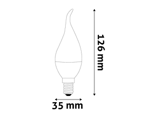 Lâmpada Avide LED CLB E14 6,5W 3000K Bico