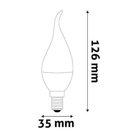 Lâmpada Avide LED CLB E14 6,5W 3000K Bico