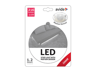 Fita LED Avide Sensor Movimento 3W 3000K 120CM