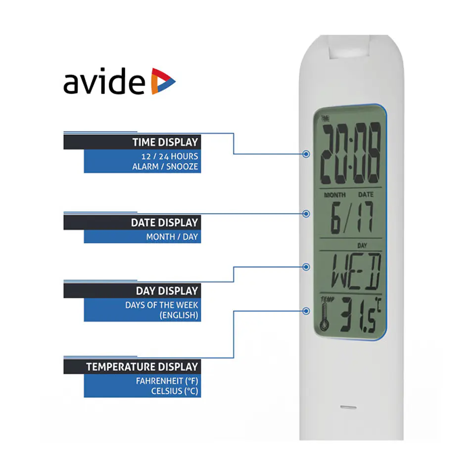 Candeeiro de Mesa Avide LED Base RGB 4W 4000K Calendário 4