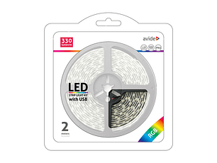 Fita LED Avide USB RGB 2MT