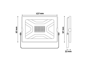 Projetor Avide LED SLIM 30W 4000K Branco