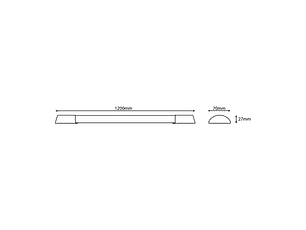Armadura Avide LED Slim 30W 6400K 120CM