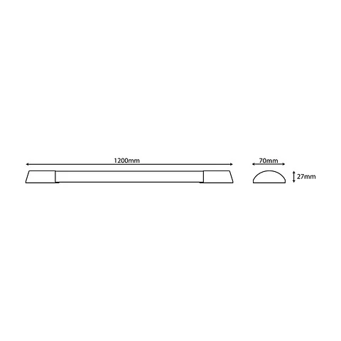 Armadura Avide LED Slim 30W 6400K 120CM