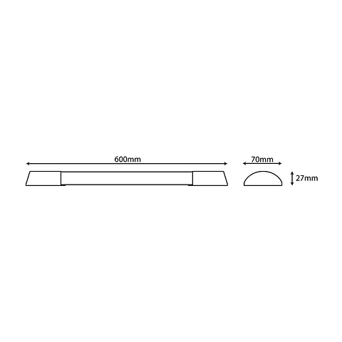 Armadura Avide LED Slim 16W 6400K 60CM