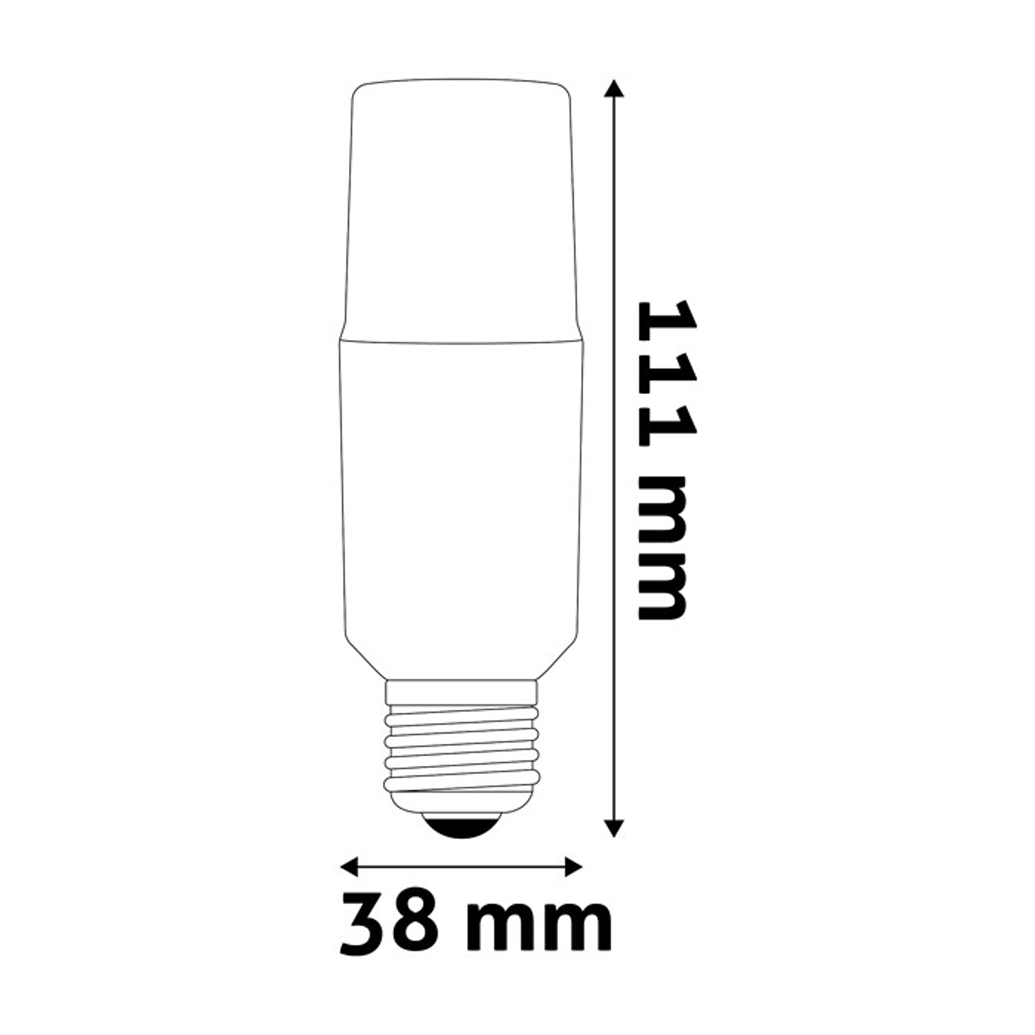 Lâmpada Avide LED STICK E27 9,5W 6400K 2