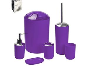 CONJ. BANHO 6 PCS ROXO 1724-201-05