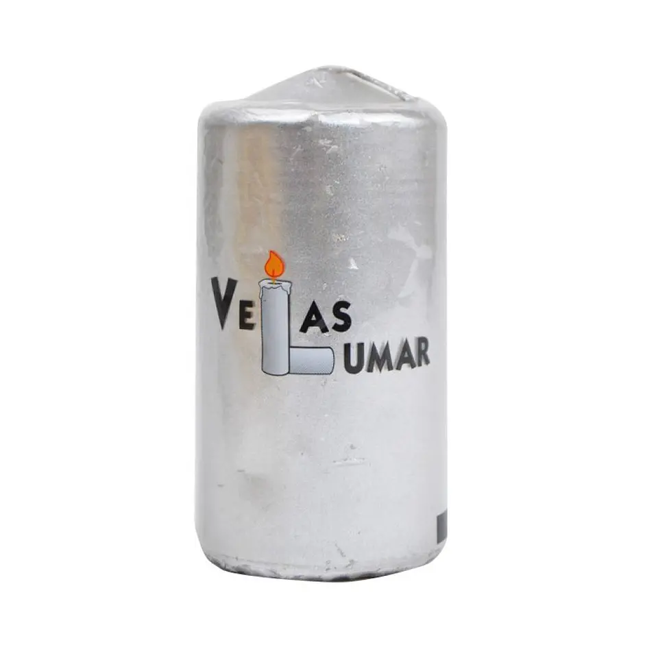 VELA CUBO 90X50 PRATA 1