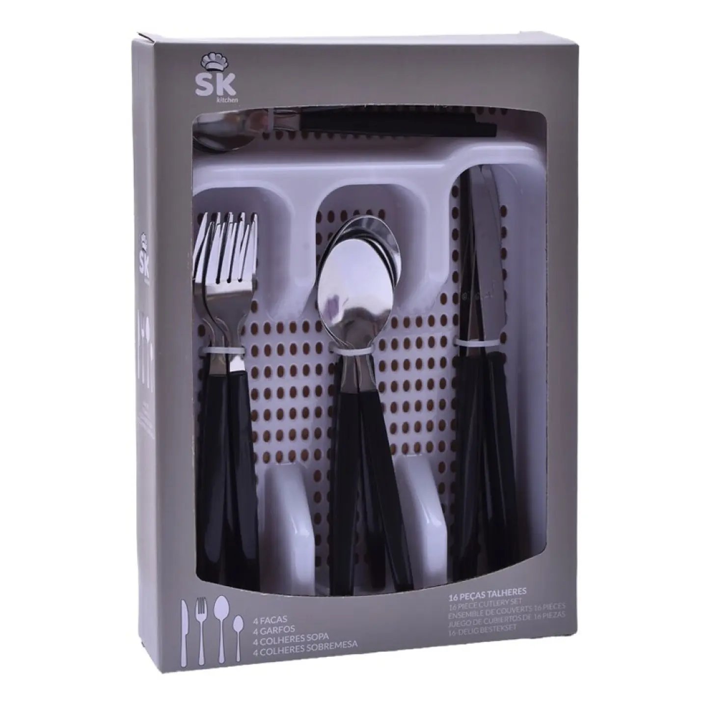 SET 16 TALHERES C/SUPORTE 420-03  1