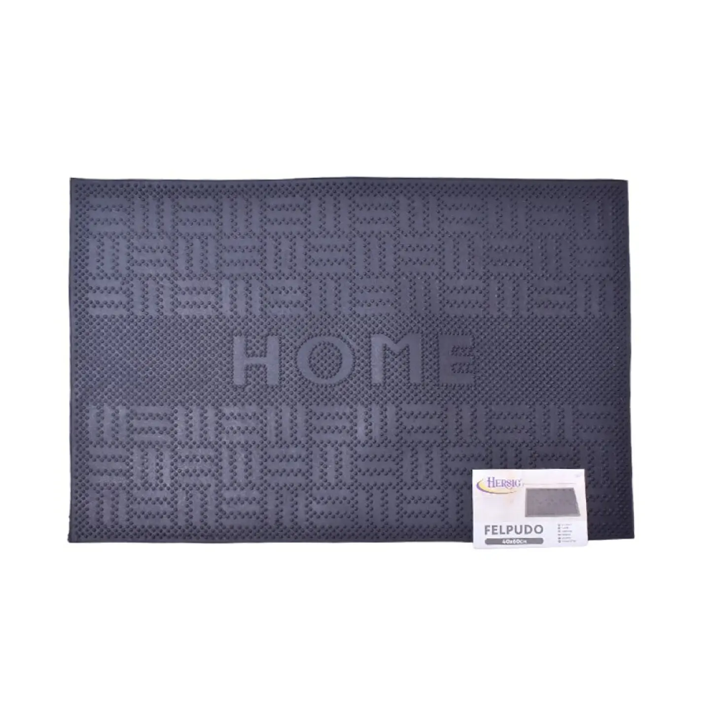 TAPETE BORRACHA PRETO HOME 64935 1