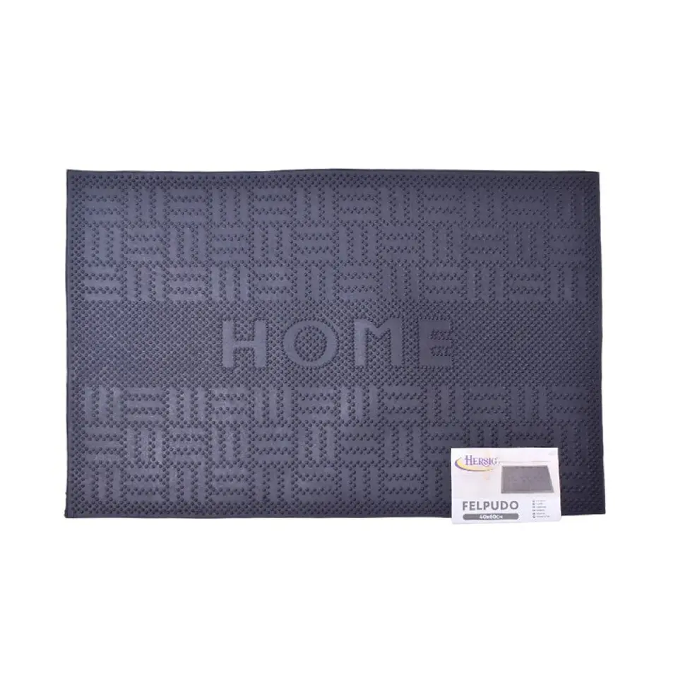 TAPETE BORRACHA PRETO HOME 64935 1