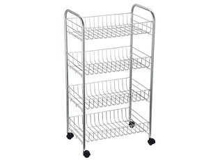 CARRINHO COZINHA CROMADO 4 PRAT.