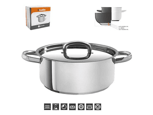 CAÇAROLA JOMAFE AÇO INOX 28