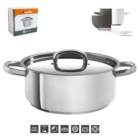 CAÇAROLA JOMAFE AÇO INOX 28