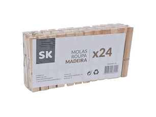 Molas de madeira 24 unidades 