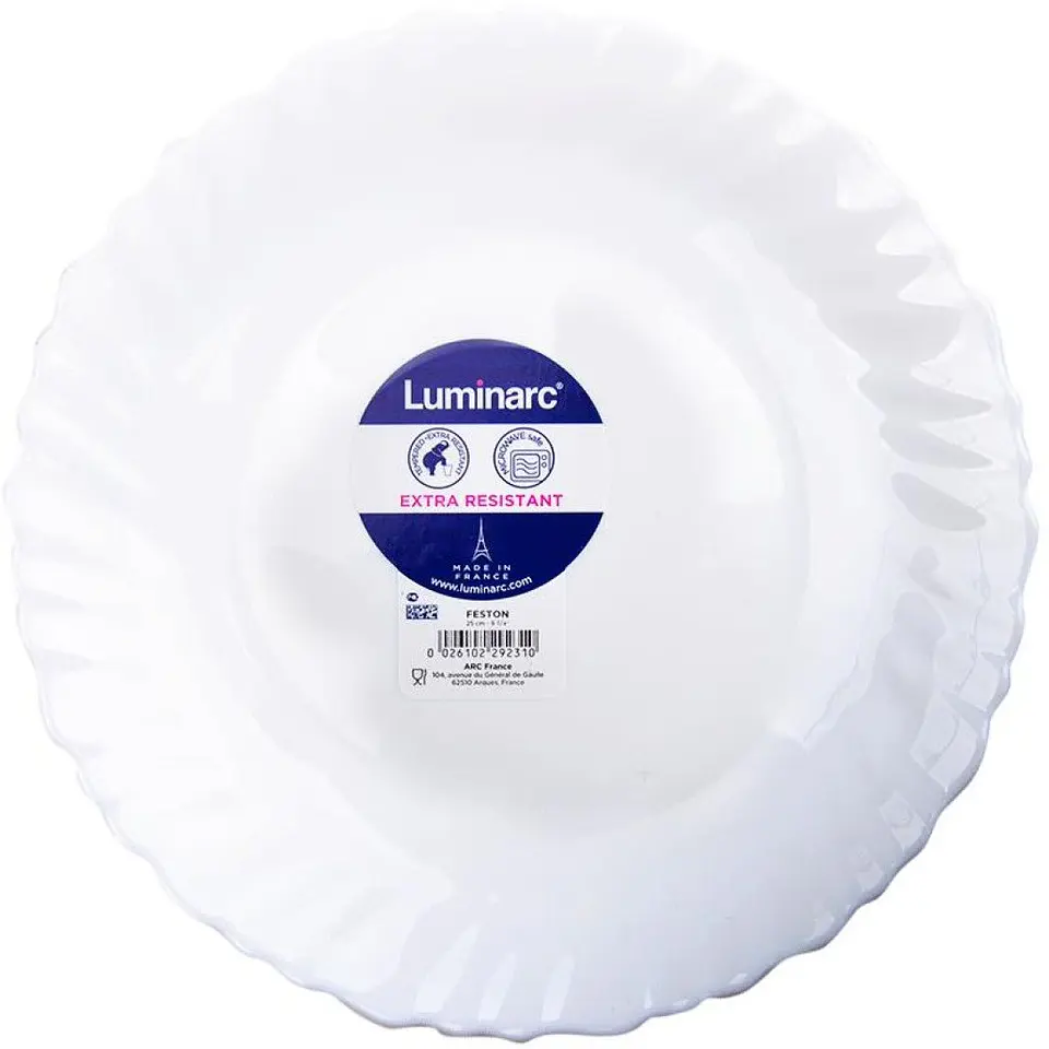 PRATO RASO FESTON LUMINARC 25CM 1