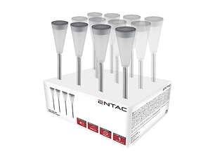 Candeeiro de Jardim Entac LED Solar Inox 38CM Cinza