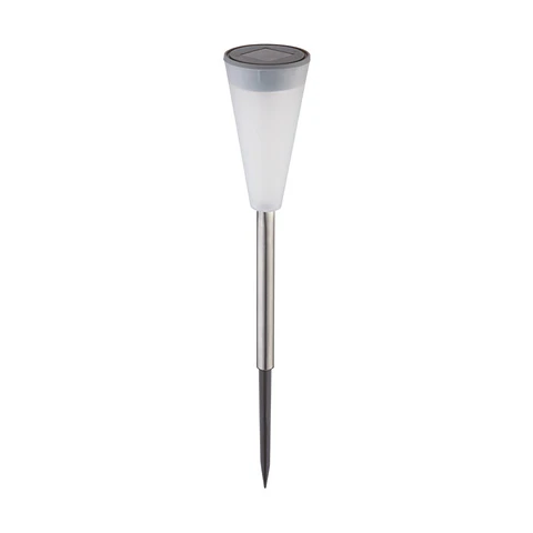Candeeiro de Jardim Entac LED Solar Inox 38CM Cinza
