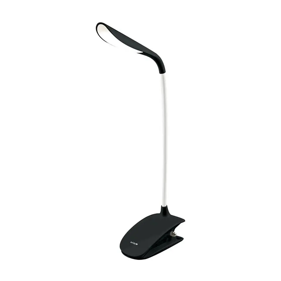 Candeeiro de Mesa Avide LED 1,5W 6400K Preto Clip 1
