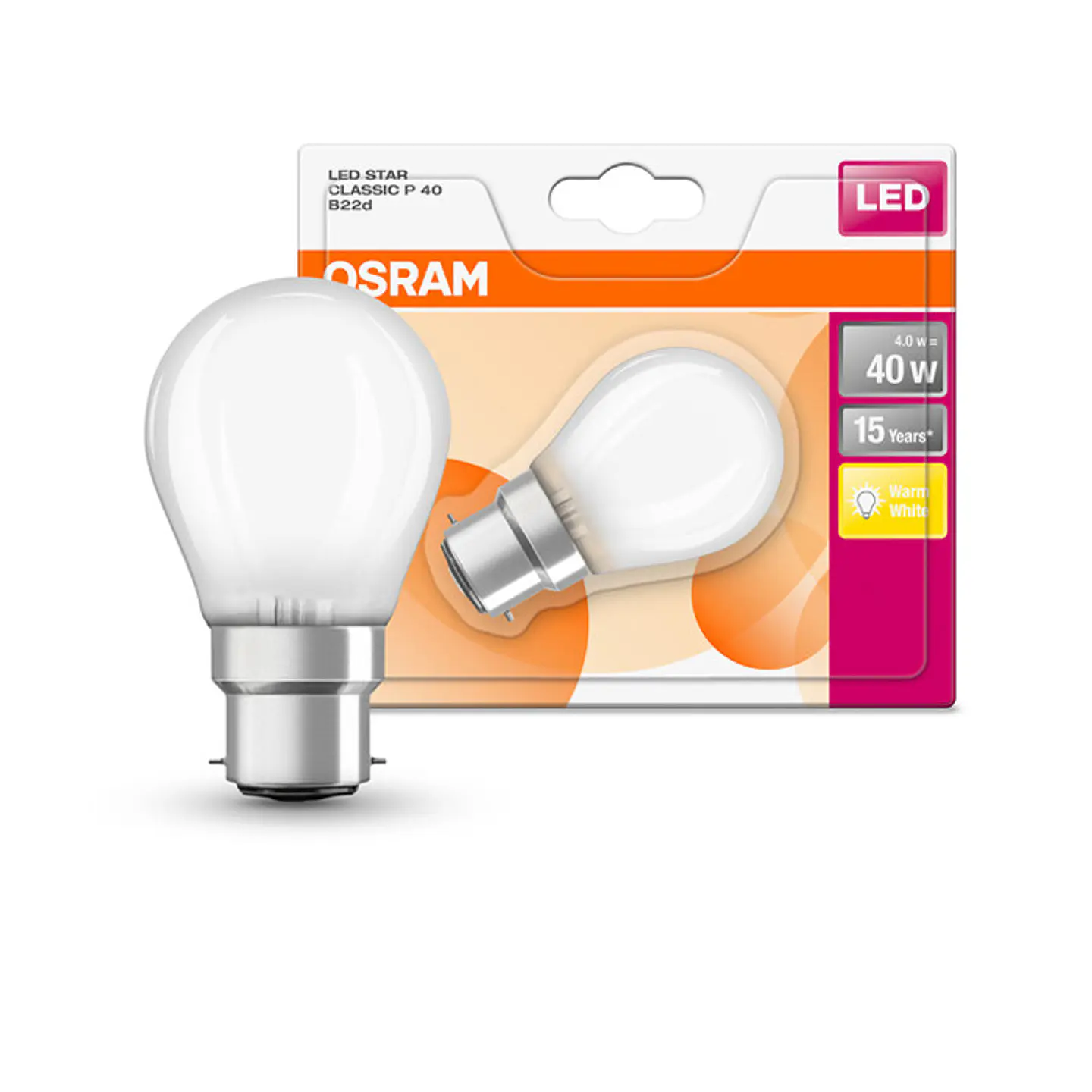 Lâmpada Osram LED Filamento CLP B22 4W 2700K 1