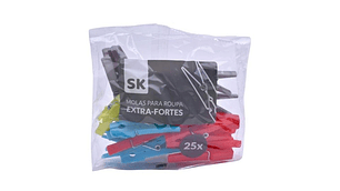 MOLAS P/ ROUPA 25UNI PLAST. CORES SORT