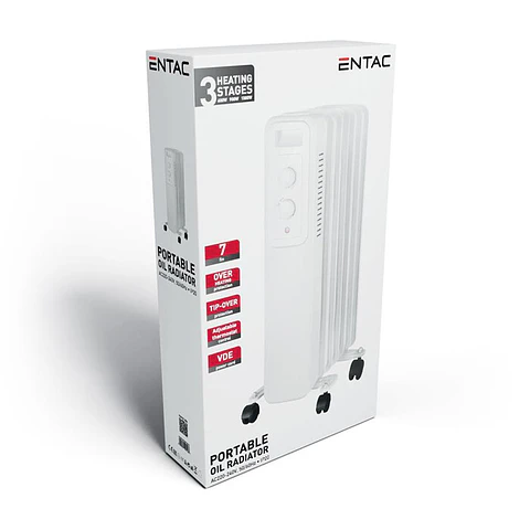 Aquecedor Entac Óleo de 7 elementos 1500W Branco