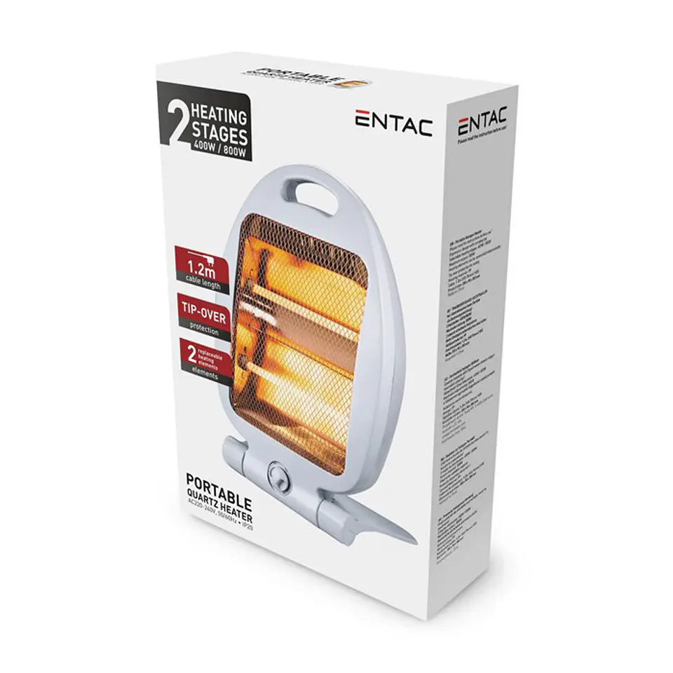 Aquecedor Entac Quartzo 400W/800W Branco 1