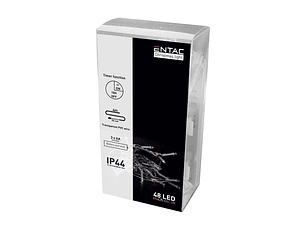 Luzes de Natal ENTAC Exterior 48LED 4M RGB com temporizador