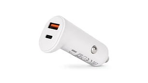 Carregador Entac Isqueiro USB-A + USB-C 20W Branco