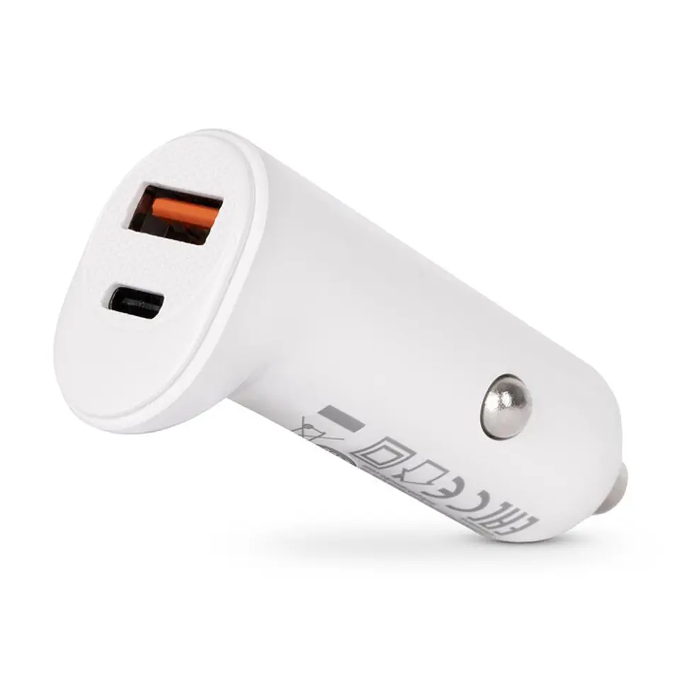 Carregador Entac Isqueiro USB-A + USB-C 20W Branco 1