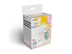 Lâmpada Avide LED RGB GU10 2,9W Comando