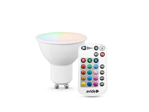 Lâmpada Avide LED RGB GU10 2,9W Comando