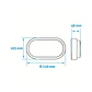 Aplique Avide LED Oval IP54 14W 4000K Thebe - Thumbnail 5