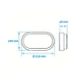 Aplique Avide LED Oval IP54 14W 4000K Thebe - Thumbnail 5