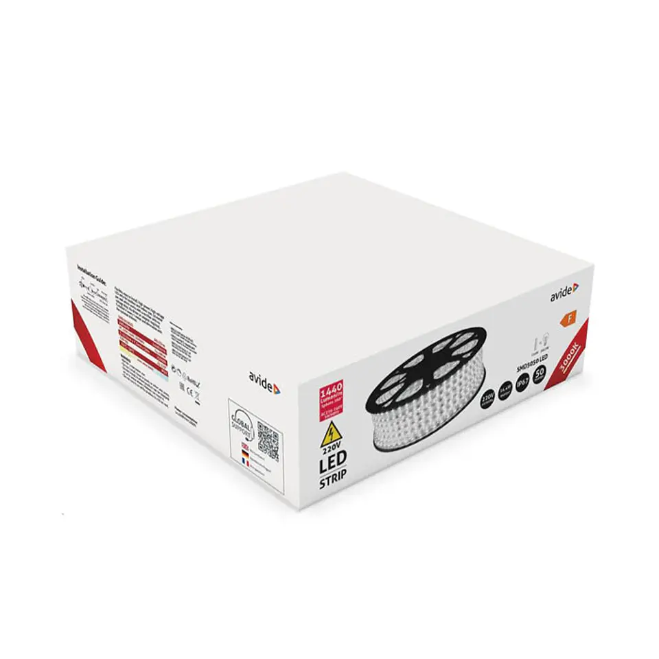 Fita LED Avide IP67 220V 14,4W 3000K 1MT 1