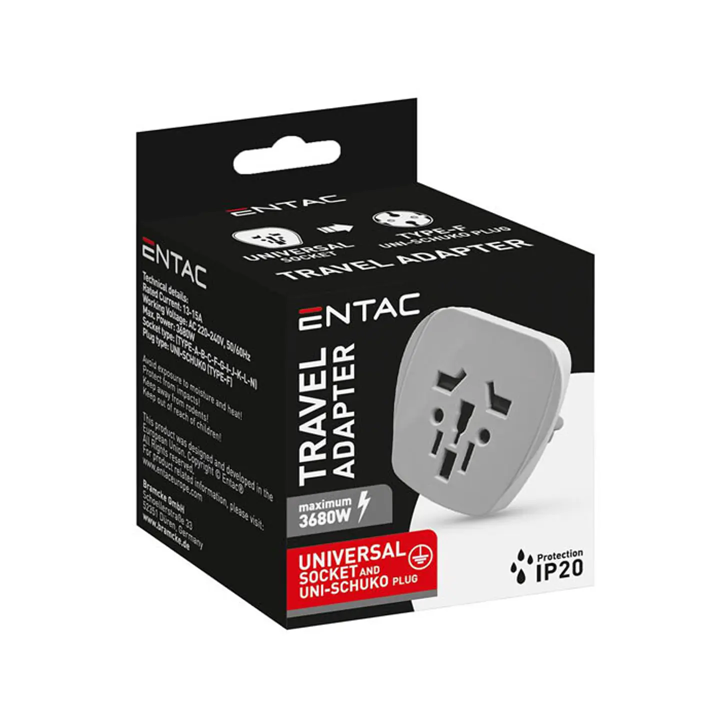 Adaptador de viagem Entac Universal 1