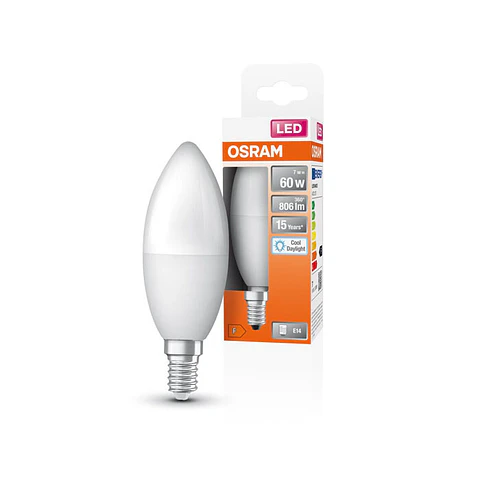Lâmpada Osram LED CLB60 E14 7,5W 6500K