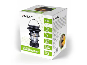 Candeeiro de Jardim Entac LED Solar Recarregável 15CM Sensor de movimento