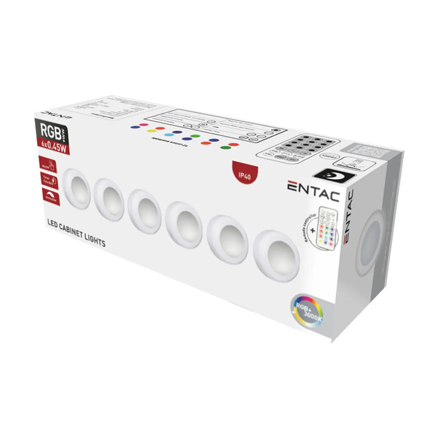 Mini Luzes Entac LED 0,45W RGB (6 unidades) 1