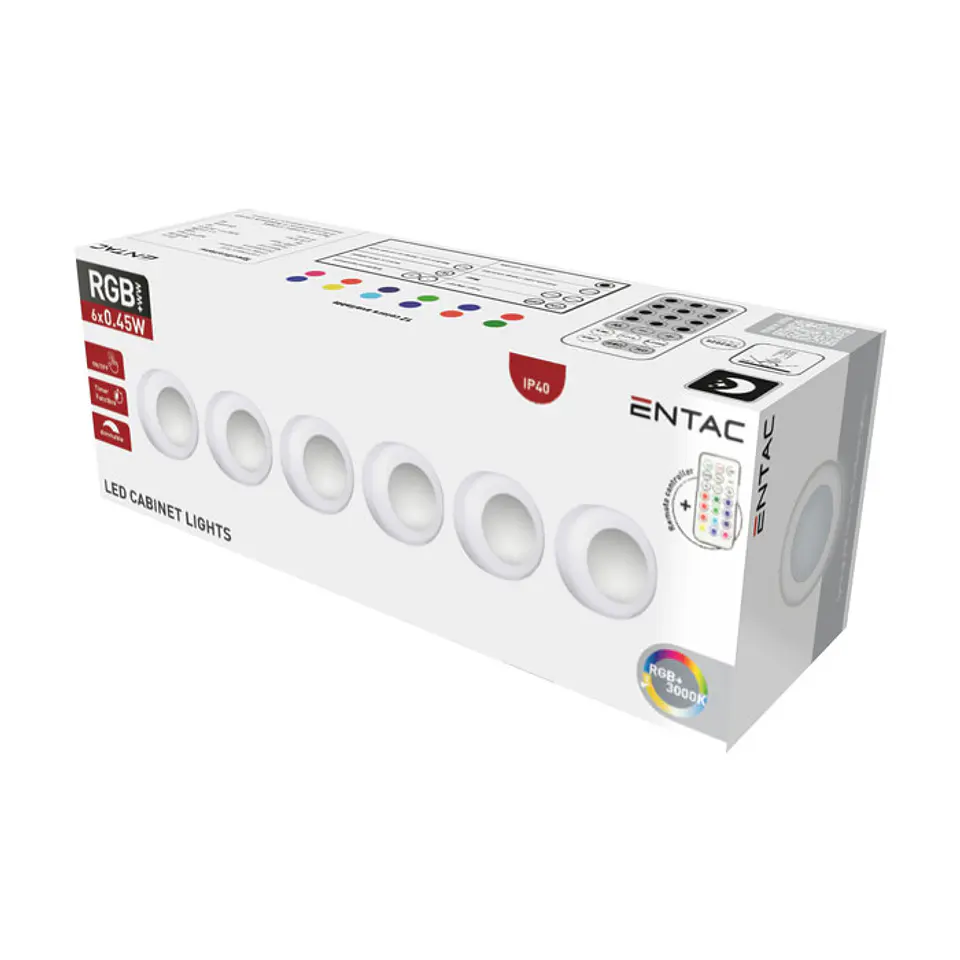 Mini Luzes Entac LED 0,45W RGB (6 unidades) 1