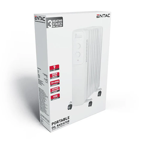 Aquecedor Entac Óleo de 9 elementos 2000W Branco