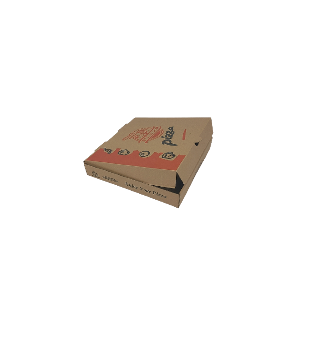 Pack 50 cajas cartón para pizza 25x25x4,5 cm