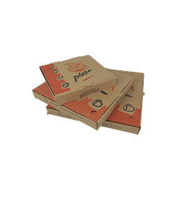 Pack 50 cajas cartón para pizza 38x38x4,5 cm