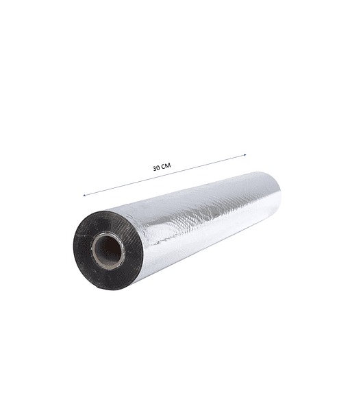 Rollo 100 mts foil aluminio 30 cm ancho con sierra