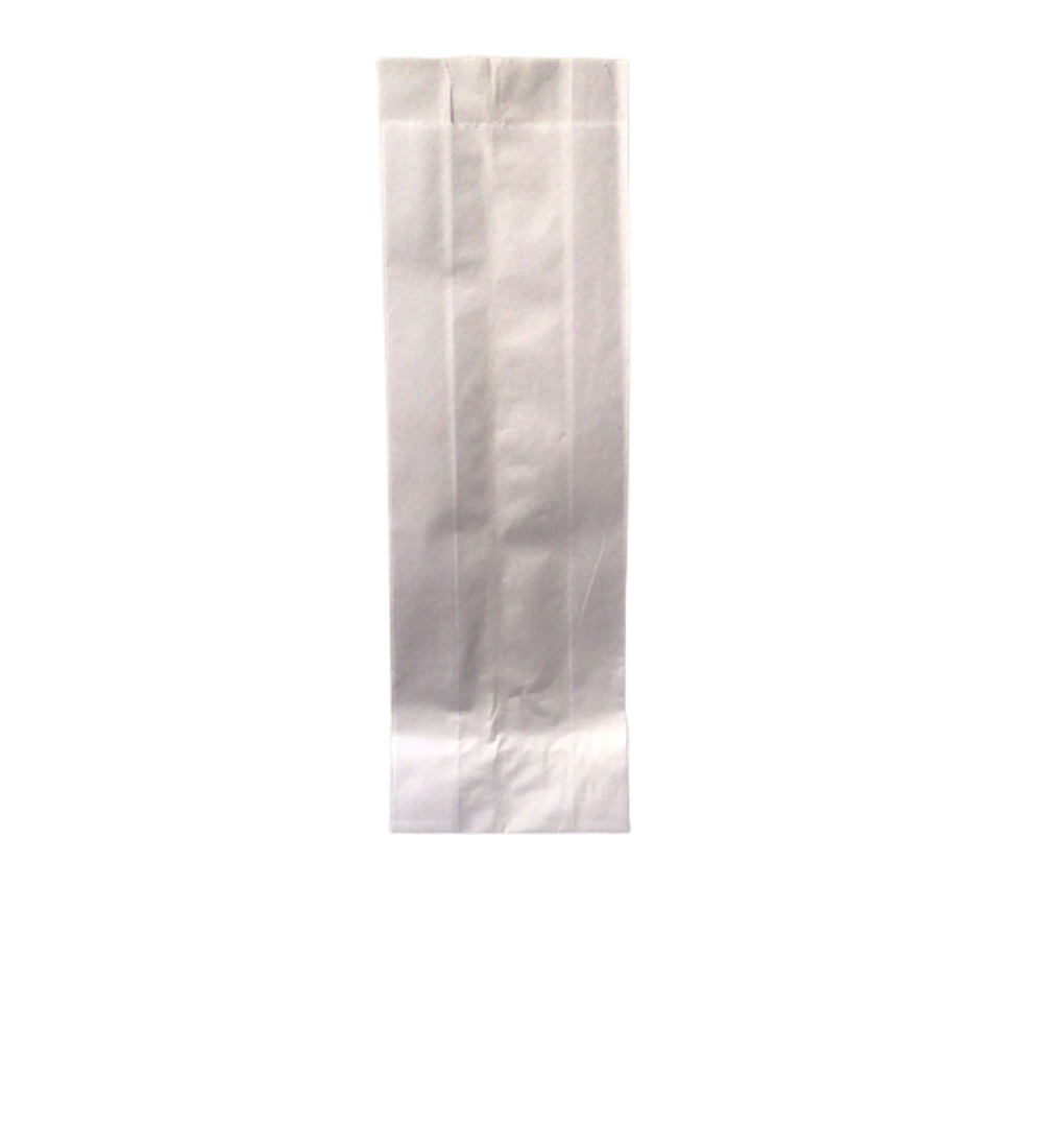 1000 sacos/bolsas de papel blanco 1/4 kg 8,3x16,5x2,7 cm