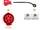 Adaptador Tomada Vermelha Trifasica 16A p/ Tomada doméstica Shucko - Thumbnail 1