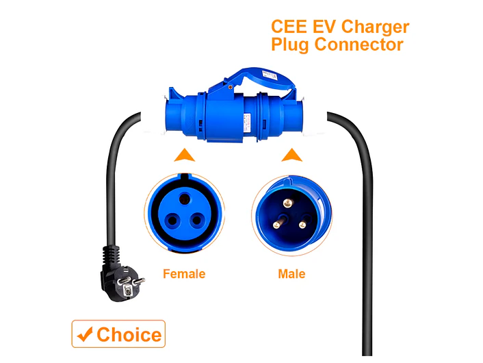 Adaptador Tomada Azul Monófasica 32A p/ Tomada doméstica Shucko 2